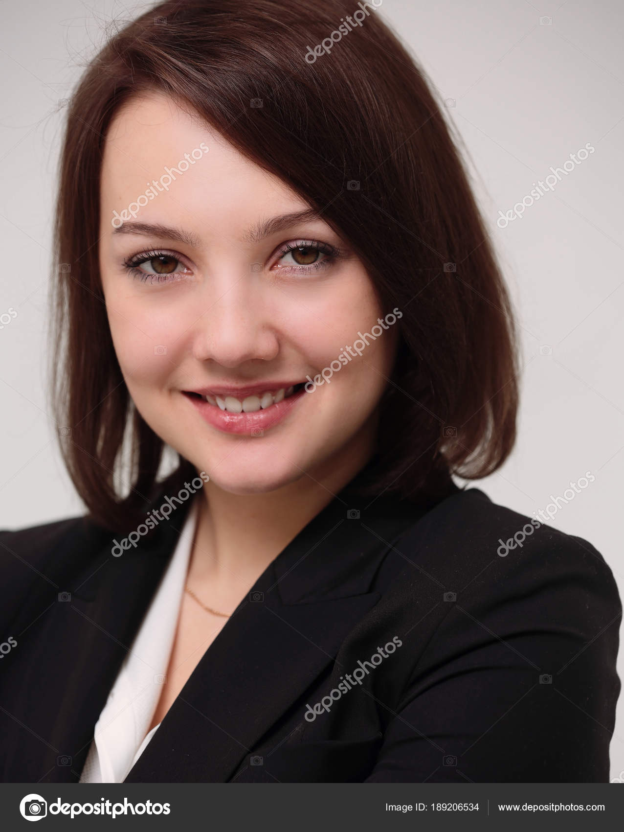 Closeup.young mujer de negocios confidente fotografía de stock