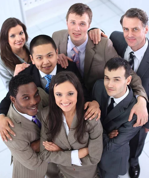 View from the top is unanimous business team Stock Image