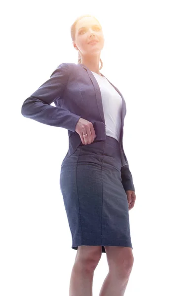 Бизнес-концепция: бизнес-женщина-лидер — стоковое фото