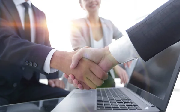 Closeup.handshake parceiros financeiros i — Fotografia de Stock