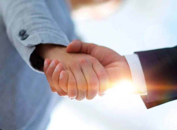 Business people shaking hands isolated on white background — Stock Photo, Image