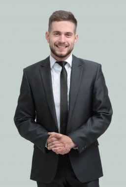 Kameraya bakarak yan view.smiling iş adamı