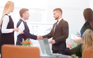 bir iş sunumu önce karşılıklı iş ortaklarının.