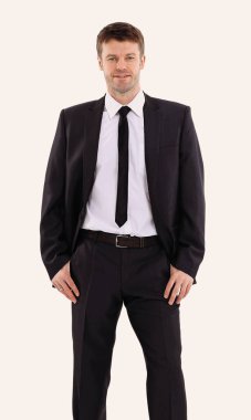 tam büyüme .successful yakışıklı işadamı