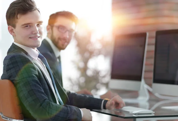 Young Manager at his Desk. — Stock Photo, Image