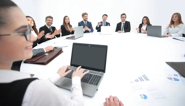 Assemblée des actionnaires de la société à la table ronde . — Photo