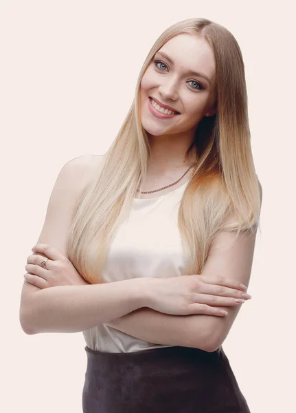 Close-up. Portrait of a young business woman. — Stock Photo, Image