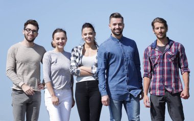 Kendine güvenen genç Kişilik ekibin