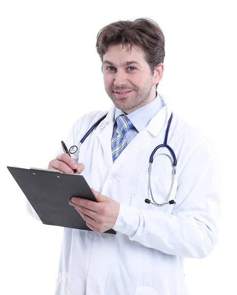 Portrét smějící se lékaře . — Stock fotografie