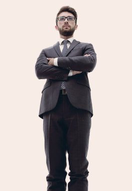 takım elbise ve kravat emin iş adamı.