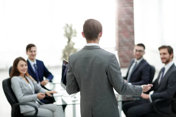 Üzleti konferencia a modern irodában, szeminárium. — Stock Fotó