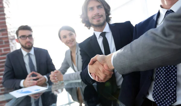 ビジネス パートナーの握手の背景イメージ — ストック写真