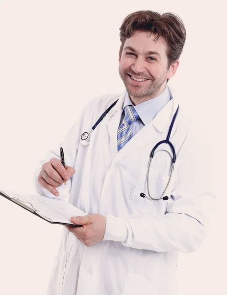 Retrato de un médico sonriente  . — Foto de Stock