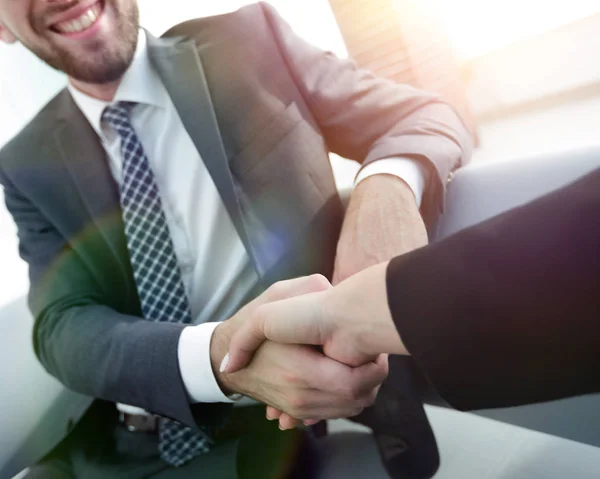 Handshake de negócios, parabéns ou conceito de parceria . — Fotografia de Stock