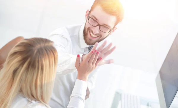 Nahaufnahme von Mitarbeitern des Unternehmens. Unternehmenshintergrund. — Stockfoto