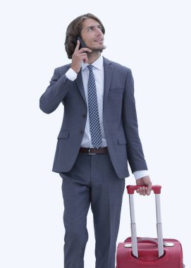 seyahat çanta başarılı iş adamı