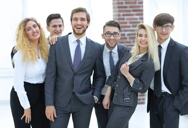 Grupp av glada kollegor — Stockfoto