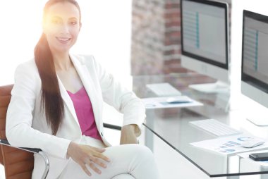 Dikey photos.modern iş kadını