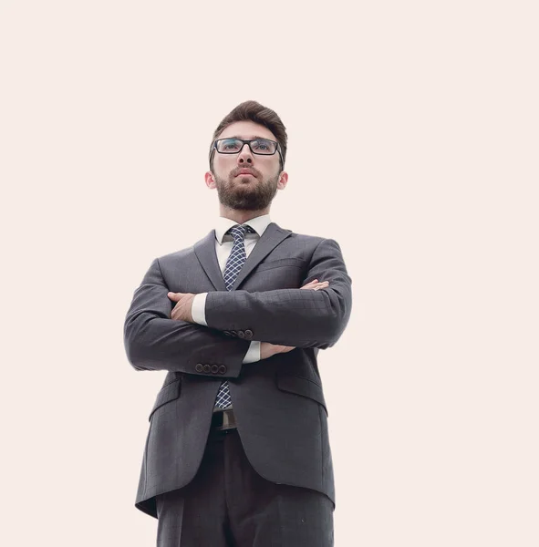 Selbstbewusster Geschäftsmann in Anzug und Krawatte. — Stockfoto