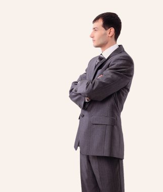 yan view.portrait genç işadamı