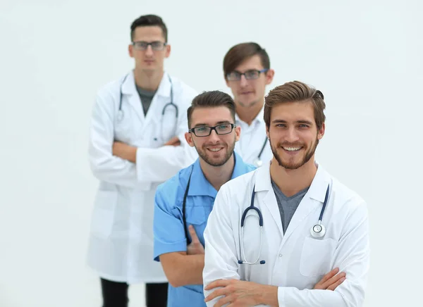 Empleados del centro médico.aislado en blanco —  Fotos de Stock