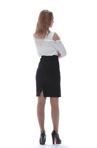 Back view of beautiful business woman. — Stock Photo, Image