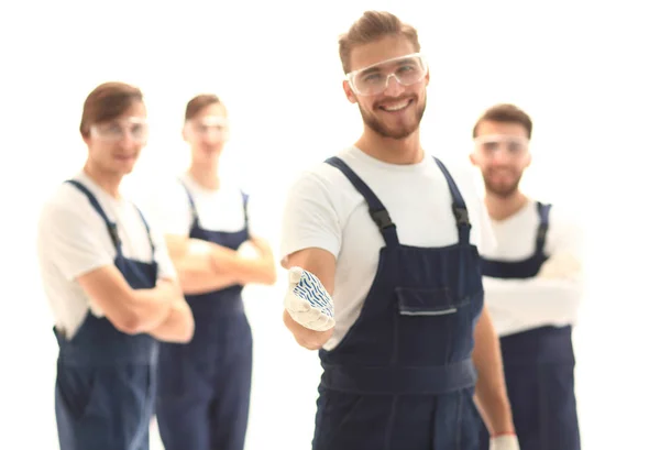 Předák natáhl ruku pro handshake — Stock fotografie