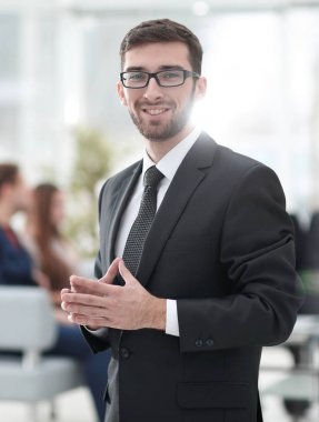 arka plan bulanık iş takım başarılı iş adamı.