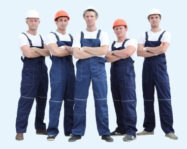 Profesyonel endüstriyel işçilerin grup.