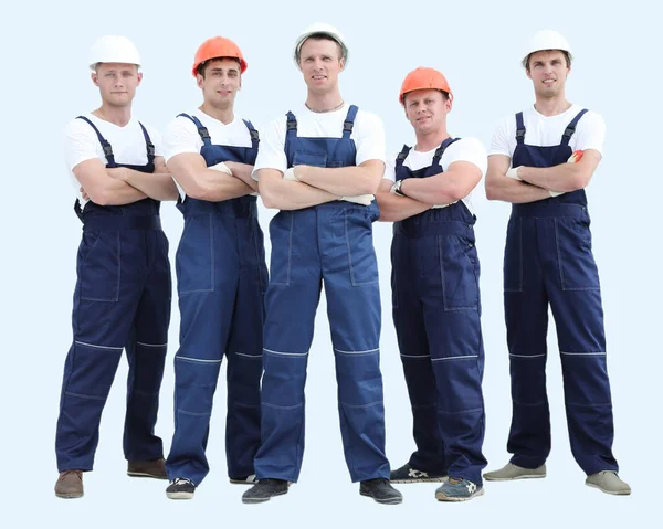 Grupp av professionella industriarbetare. — Stockfoto
