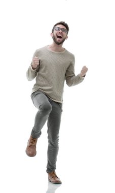 çok mutlu, genç bir adam portresi