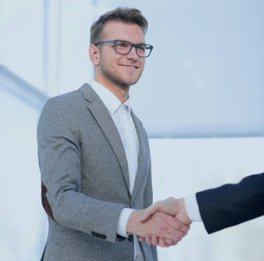 closeup.Handshake iş adamları