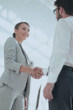 yakın çekim. karşılıklı iş ortakları