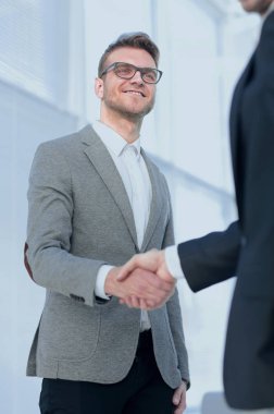 closeup.Handshake iş adamları