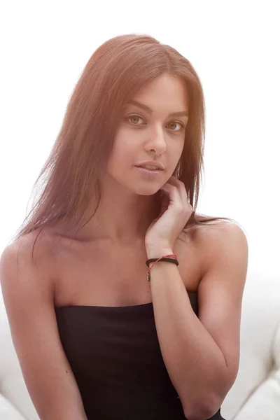 Retrato de una joven con maquillaje en el estilo de "negocios" " — Foto de Stock