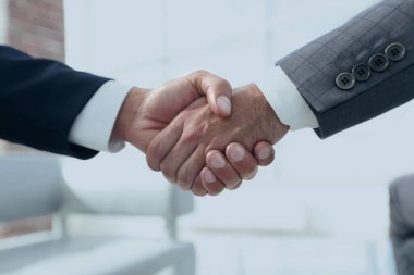 closeup.Handshake iş ortakları