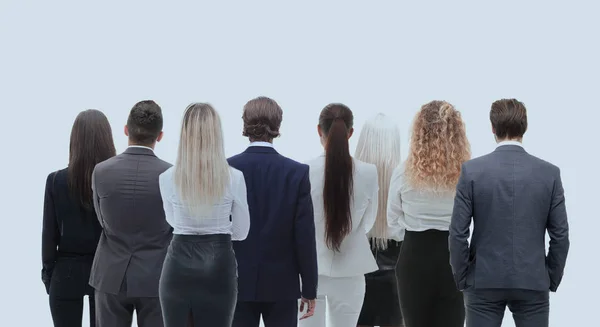 Zadní pohled skupina podnikatelů. Zadní pohled. Izolované na bílém pozadí. — Stock fotografie