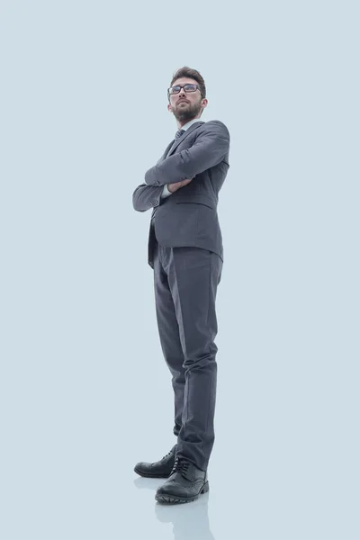 Homem de negócios confiante em terno e gravata . — Fotografia de Stock