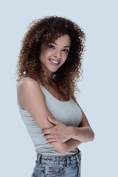 Mujer joven con estilo con maquillaje de día . —  Fotos de Stock