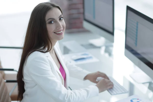 Portrait de femme d'affaires-économiste — Photo