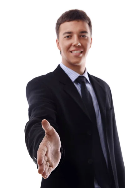 Empresário oferecendo-se para apertar sua mão — Fotografia de Stock