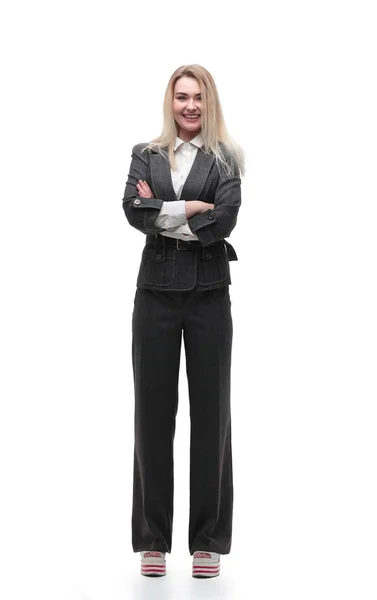 Full-length portrait of young business woman — Stock Photo, Image