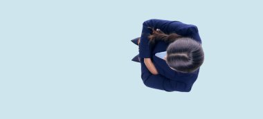 Yukarıdan manzara. İş kadını.