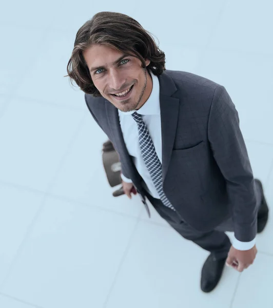 Pohled z top.businessman se zavazadly — Stock fotografie