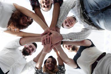 iş takım birlikte sıktı elleri ile