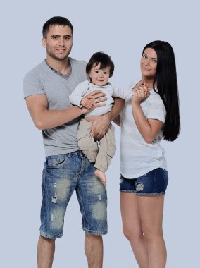 Anne ile oğlu stüdyo çekim