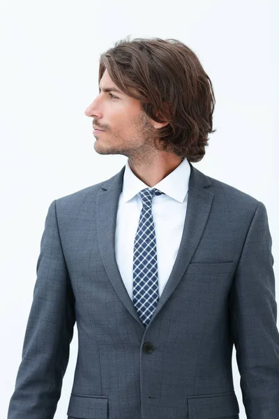 Handsome young business man looking away. — Stock Photo, Image