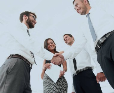 arka plan resmi el sıkışmasının iş ortakları.