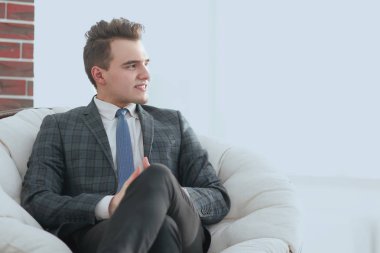 iş kavramı. Kendine güvenen işadamı fotoğrafı