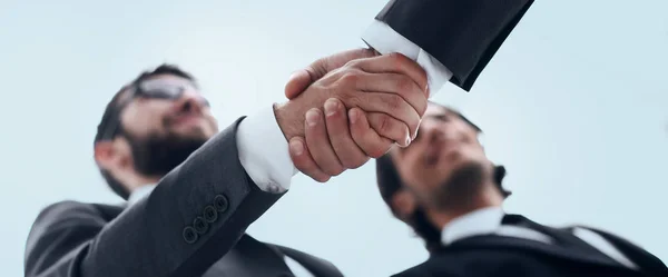 Immagine ritagliata di uomini d'affari che si stringono la mano — Foto Stock